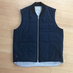 Maison Kitsune Wool Quilted Zip Vest